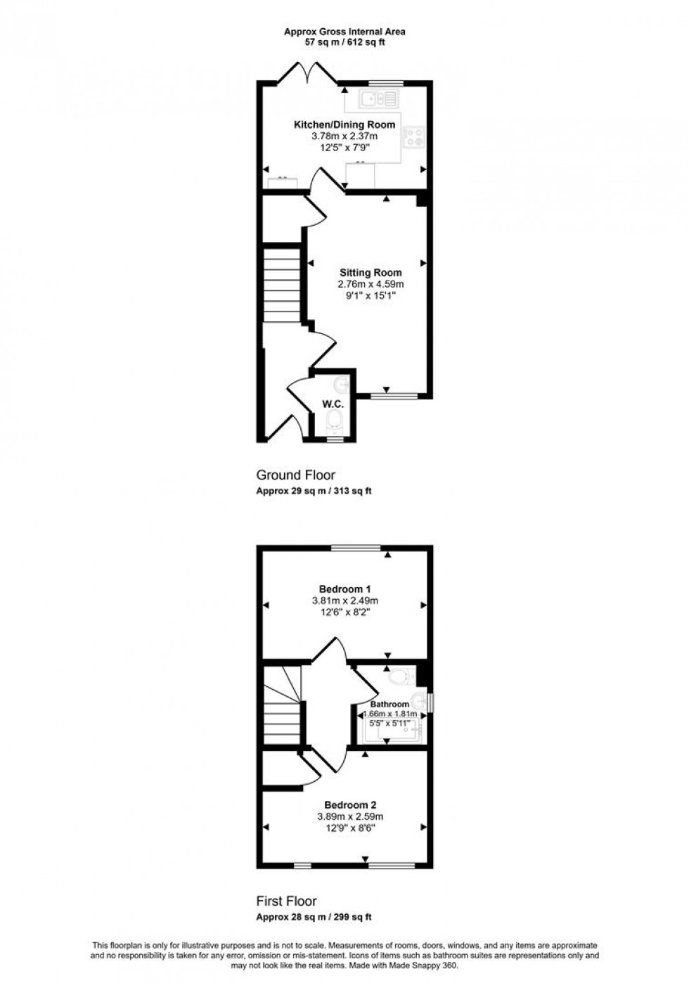 Floorplan for Maple Road, Shaftesbury, Dorset