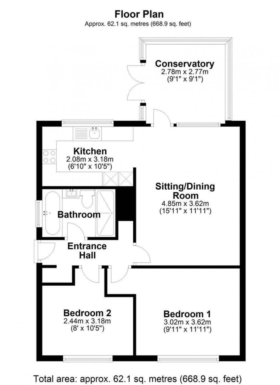 Floorplan for Plowman Close, Marnhull, Sturminster Newton