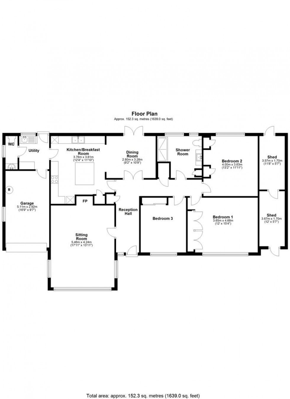 Floorplan for New Road, Broad Oak, Sturminster Newton