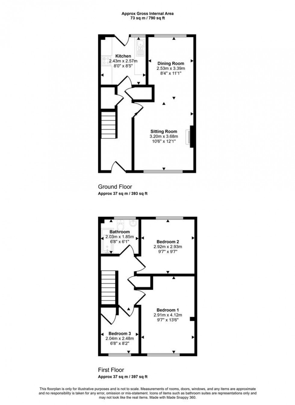 Floorplan for Barnes Close, Sturminster Newton