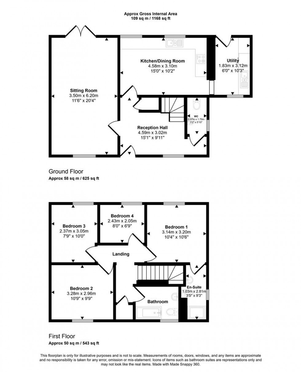 Floorplan for Back Lane, Okeford Fitzpaine, Blandford Forum