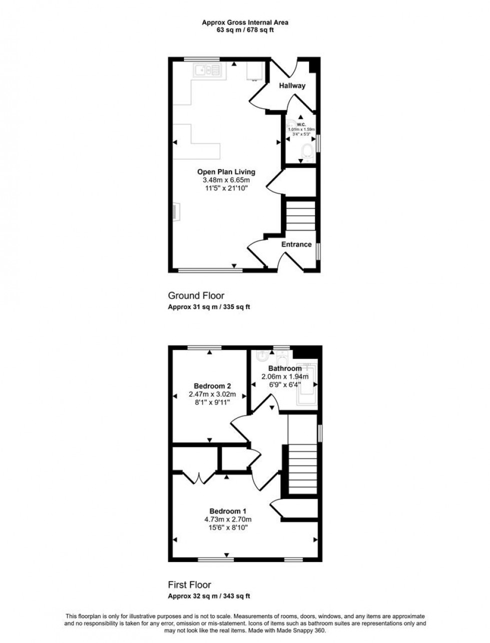 Floorplan for Woodhayes, Henstridge