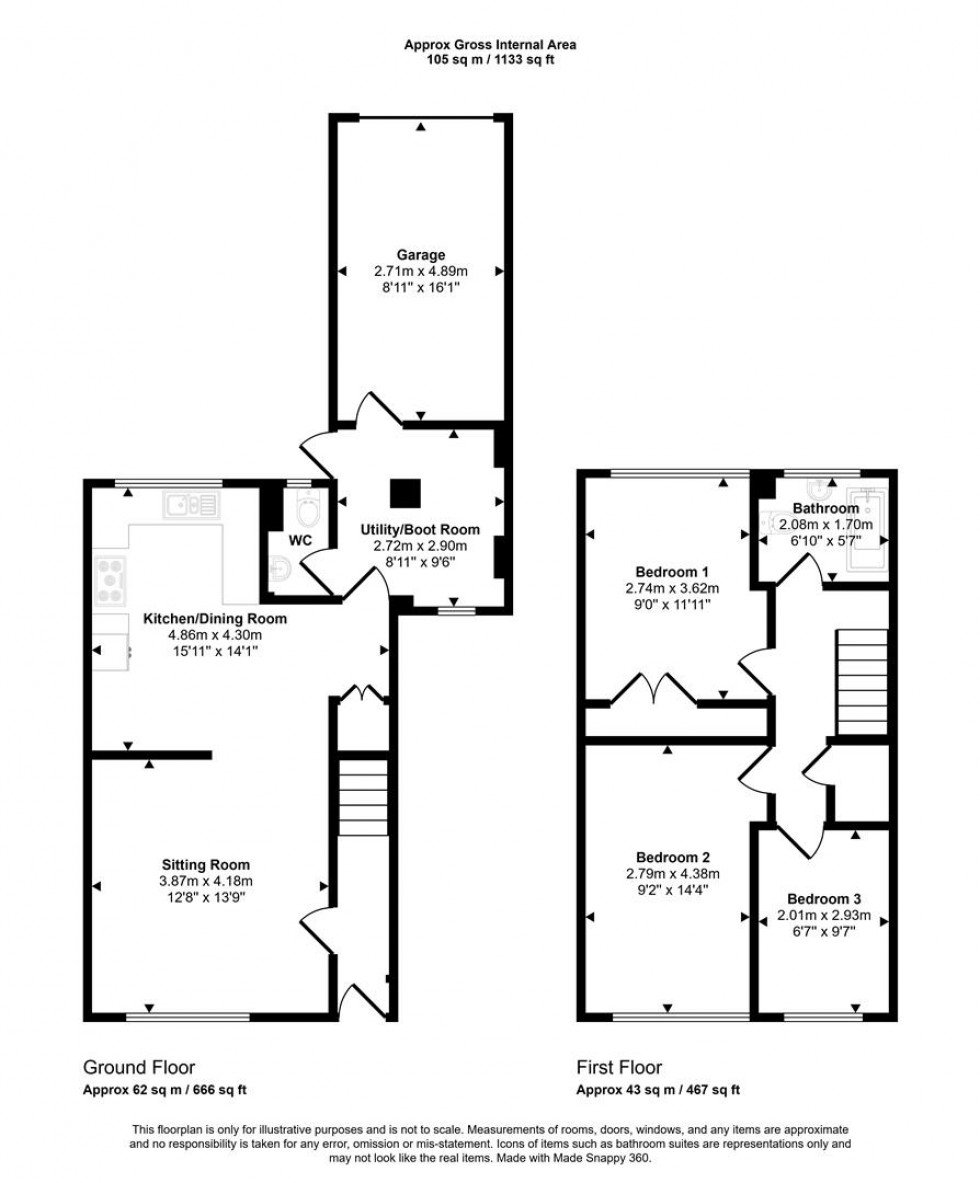 Floorplan for Wincombe Lane, Shaftesbury