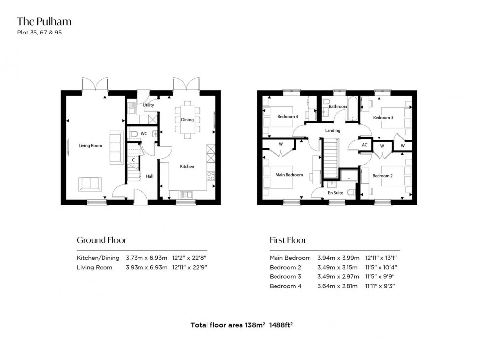 Floorplan for Elm Close, Sturminster Newton