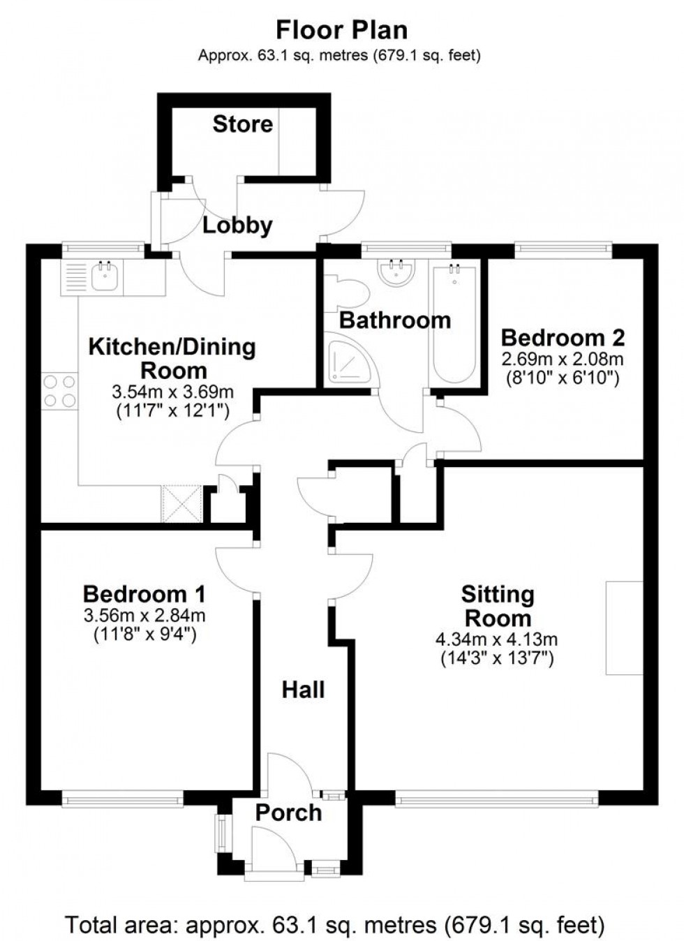 Floorplan for Bramley Hill, Mere, Warminster