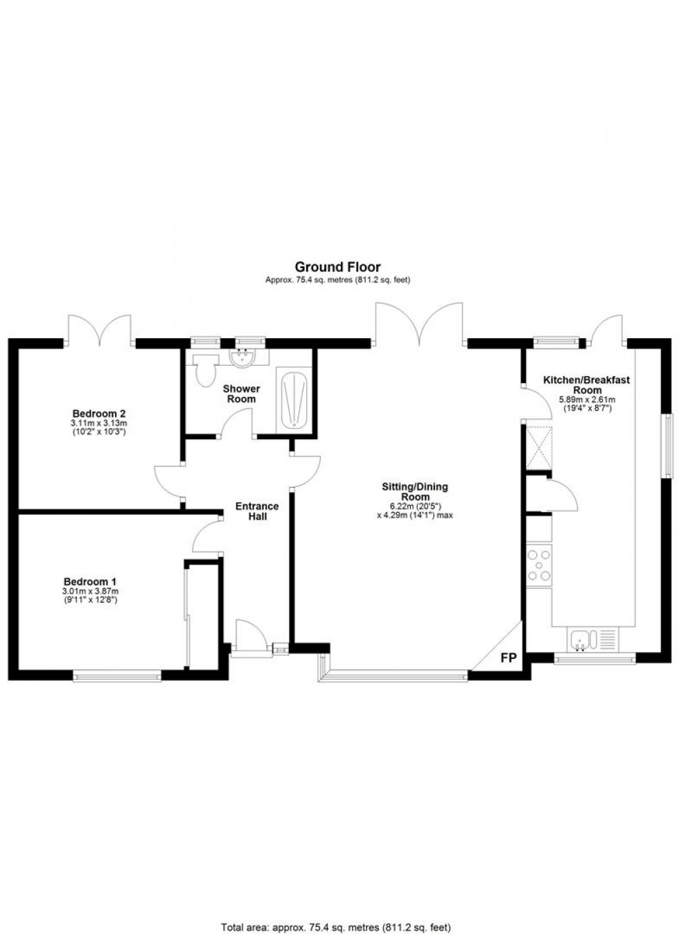 Floorplan for Thornhill Road, Stalbridge Sturminster Newton