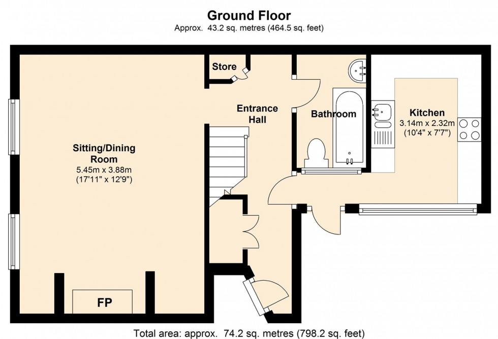 Floorplan for Salisbury Street, Marnhull, Sturminster Newton