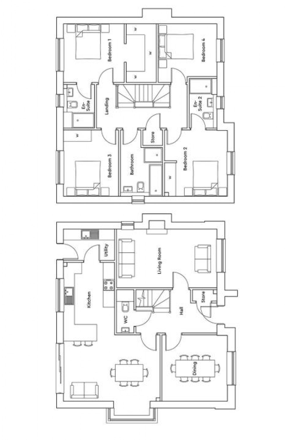 Floorplan for Home 43, The Connaught, Shillingstone Lane, Okeford Fitzpaine, Blandford Forum