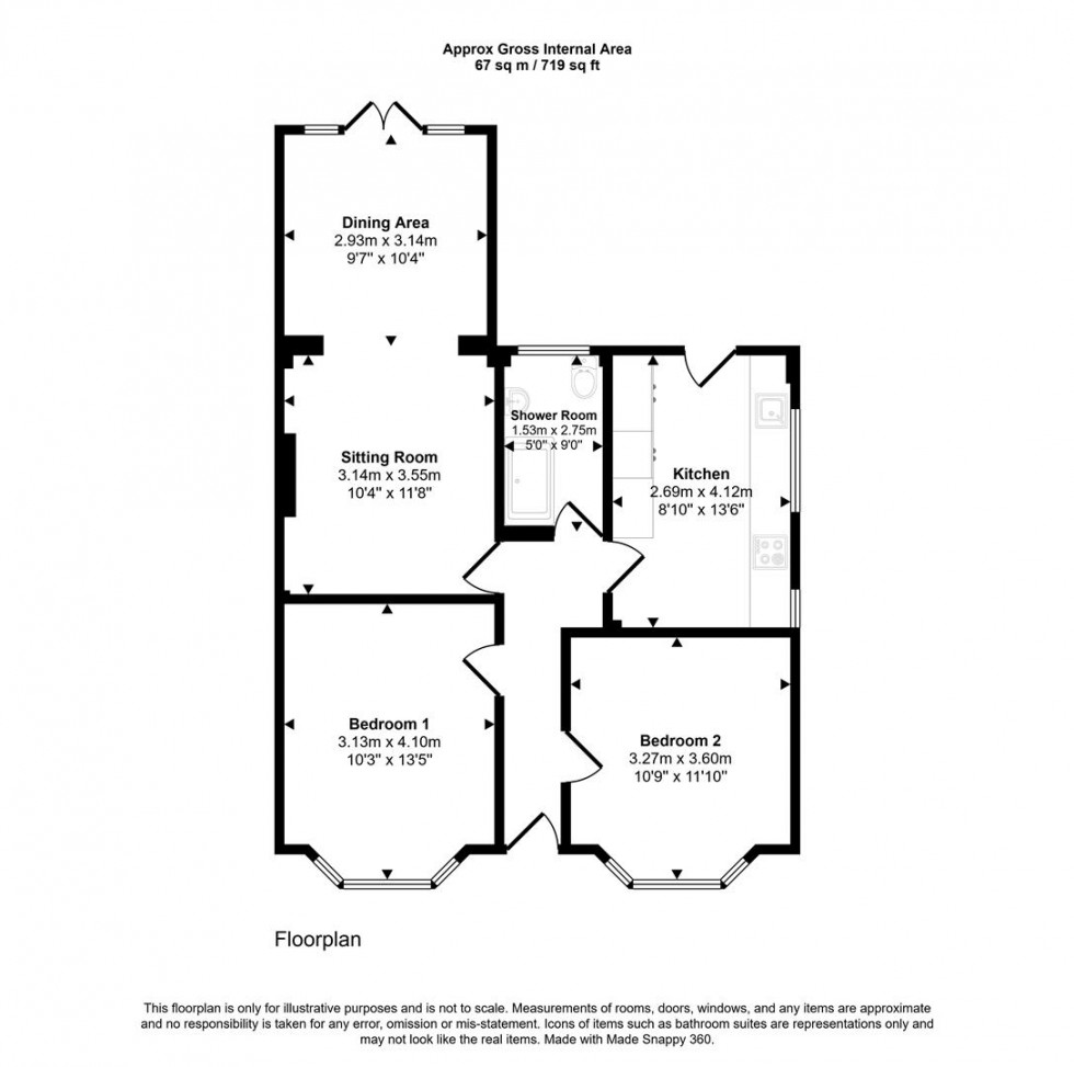 Floorplan for Shaftesbury Road, Gillingham