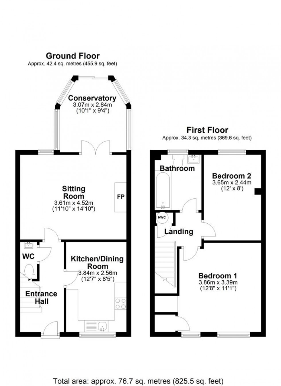 Floorplan for Waterside Road, Wincanton