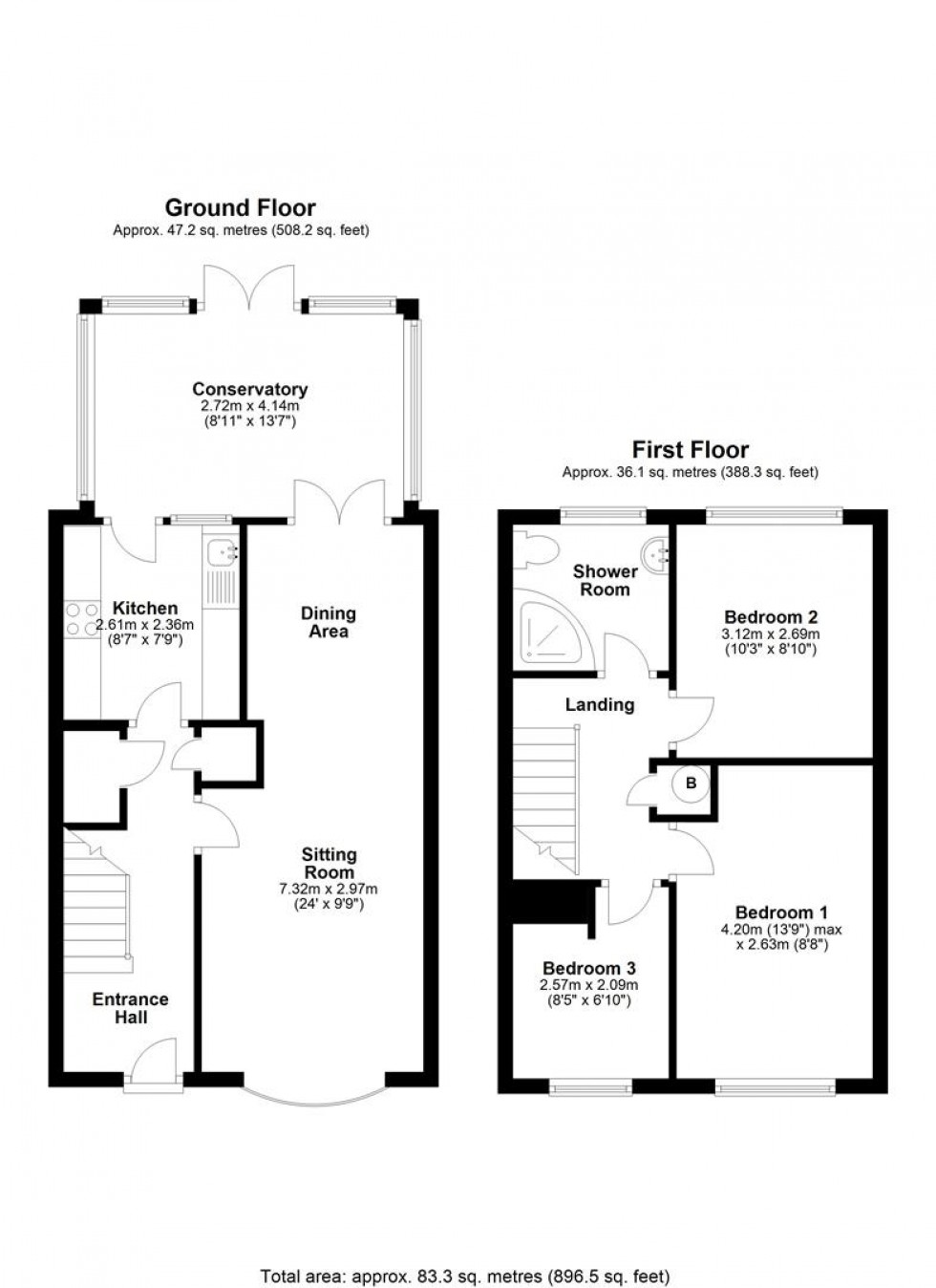 Floorplan for Barnes Close, Sturminster Newton