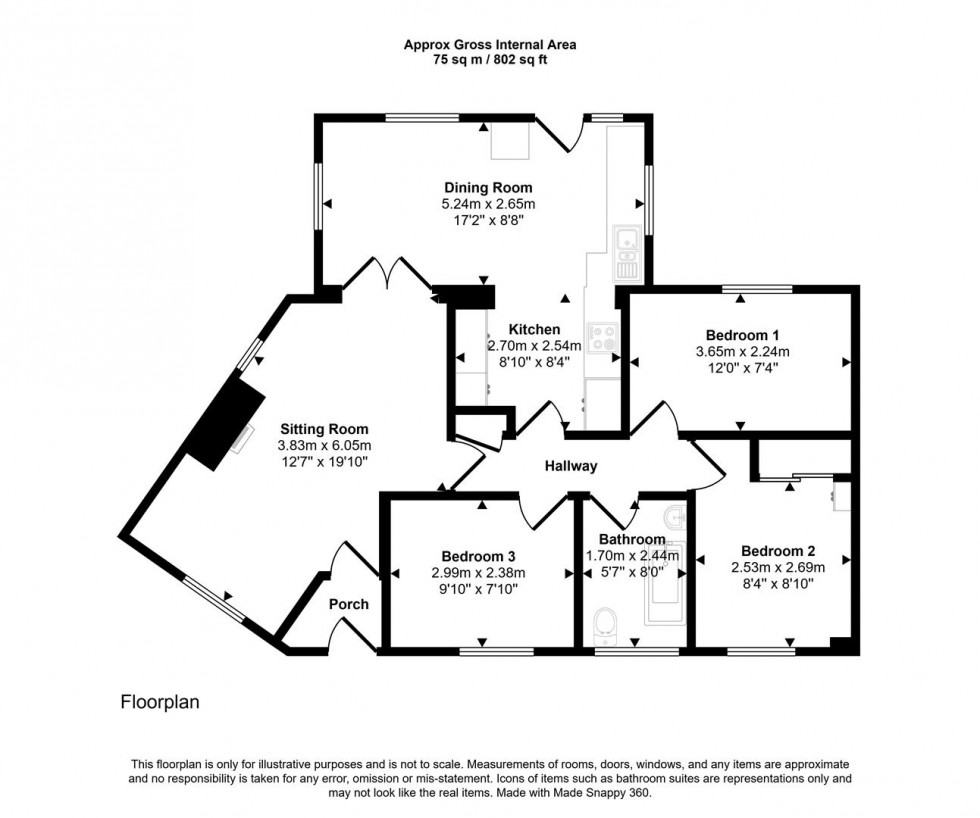 Floorplan for Slades Hill, Templecombe