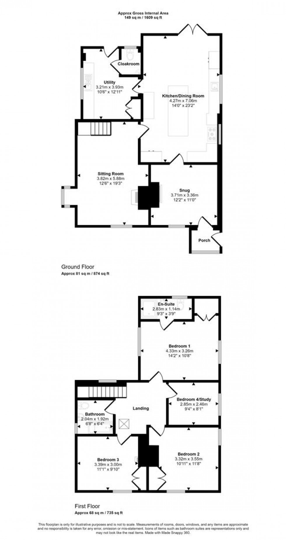 Floorplan for Woodrow, Fifehead Neville