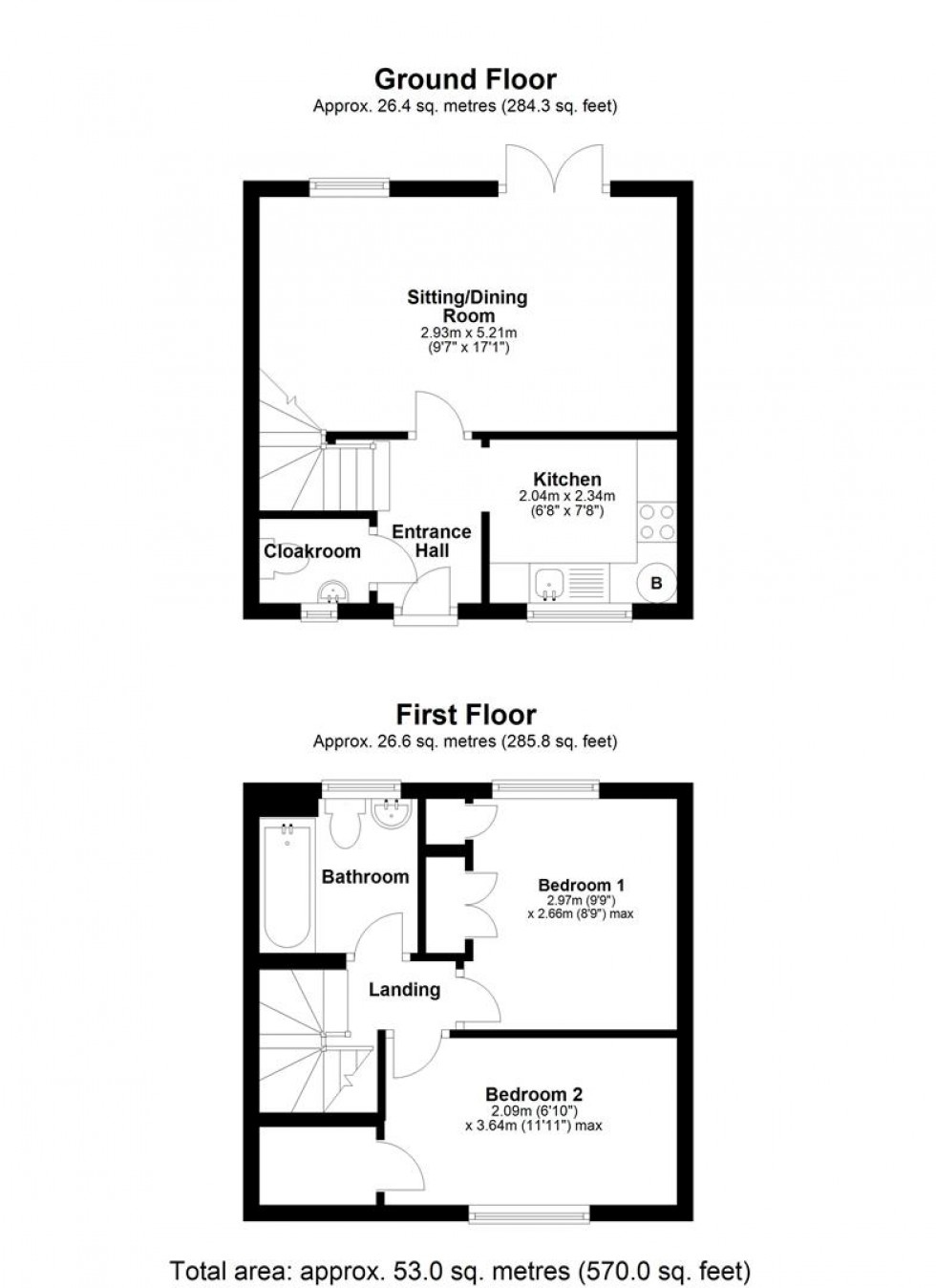 Floorplan for Melchester Close, Gillingham