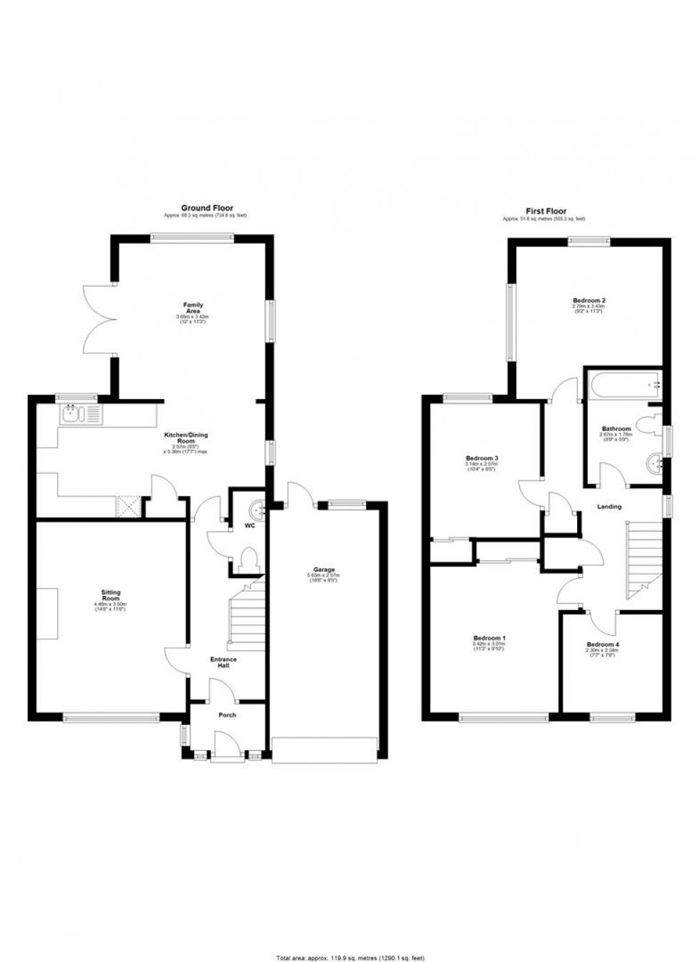 Floorplan for Raleigh Road, Stalbridge Sturminster Newton