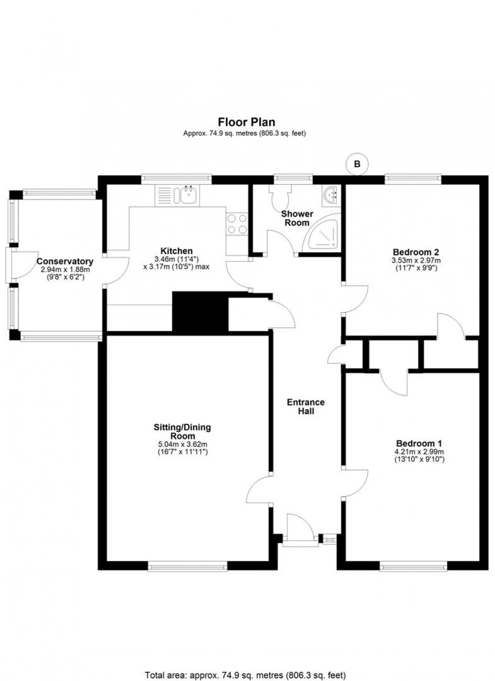 Floorplan for South View, Bradford Abbas, Sherborne