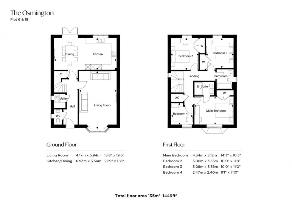 Floorplan for Fiddleford Ridge, Sturminster Newton